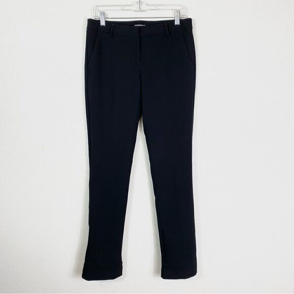Express Black Slim Leg Low Rise Trouser Pants - Picture 1 of 4